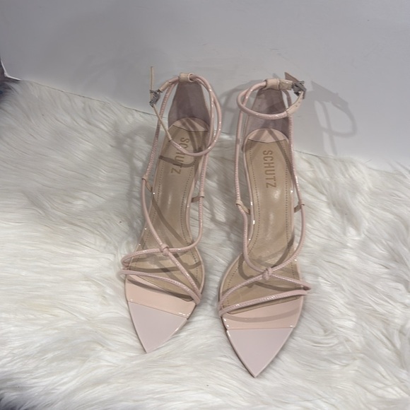 NWT SCHUTZ Pamella Rose Nude Mid Rise Heel SZ 8 - Picture 3 of 5